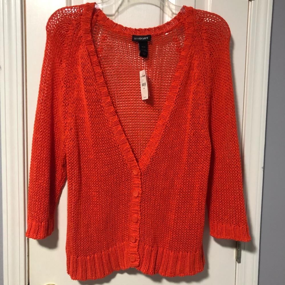 Lane Bryant Orange cardigan. 18/20
